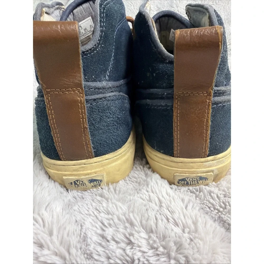 Vans Blue Suede High Top Skate Shoes OTW Collection Men's 11.5 Quilted Interior